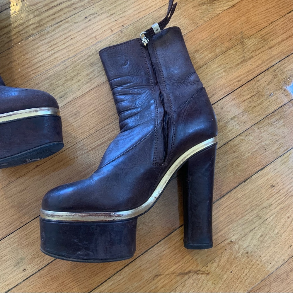 acne studios Brown Platform Boots - Picture 3 of 6